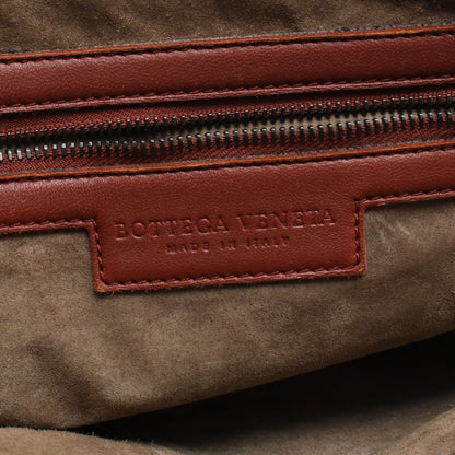 イントレチャート ショルダーバッグ レザー ブラウン ボッテガヴェネタ バッグ BOTTEGA VENETA