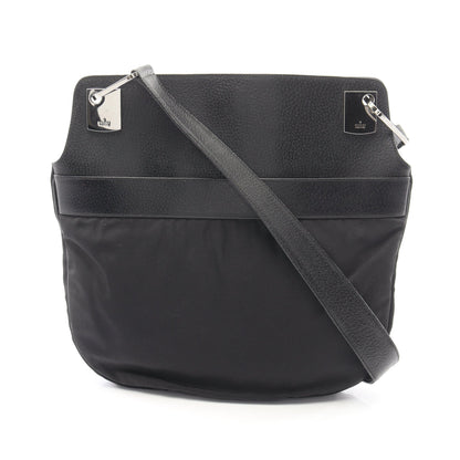 ショルダーバッグ ナイロン レザー ブラック グッチ バッグ GUCCI
