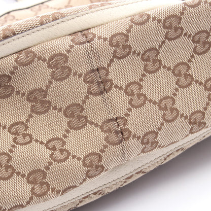 アビー GGキャンバス ハンドバッグ トートバッグ キャンバス レザー ベージュ ブラウン アイボリー グッチ バッグ GUCCI