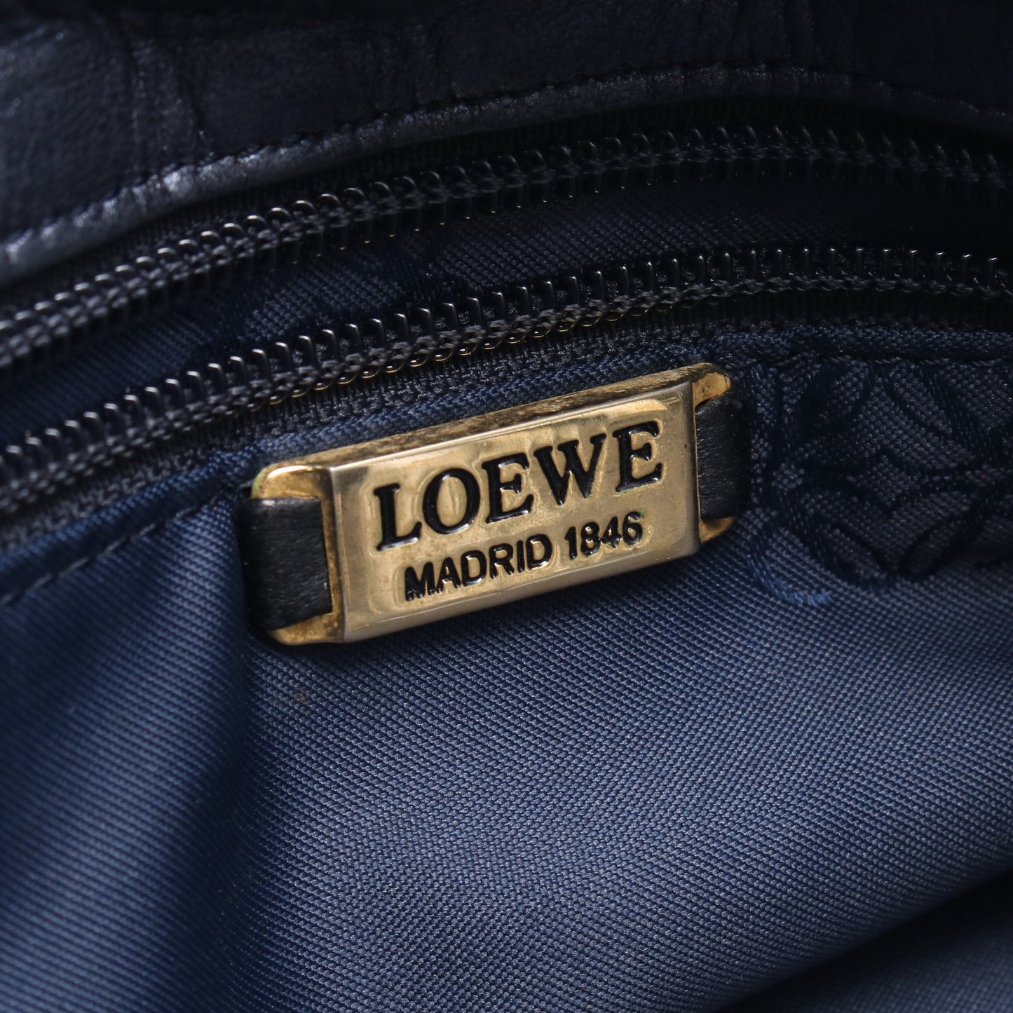 アナグラム ショルダーバッグ レザー ネイビー ロエベ バッグ LOEWE