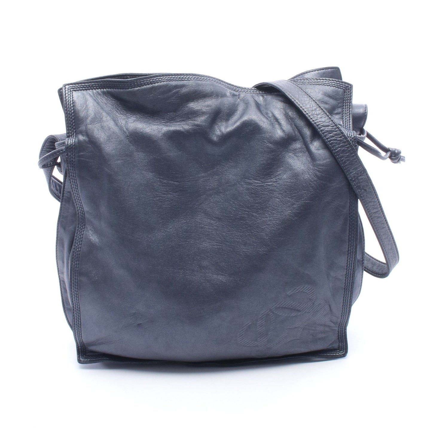 アナグラム ショルダーバッグ レザー ネイビー ロエベ バッグ LOEWE