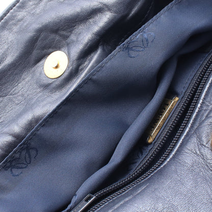 アナグラム ショルダーバッグ レザー ネイビー ロエベ バッグ LOEWE