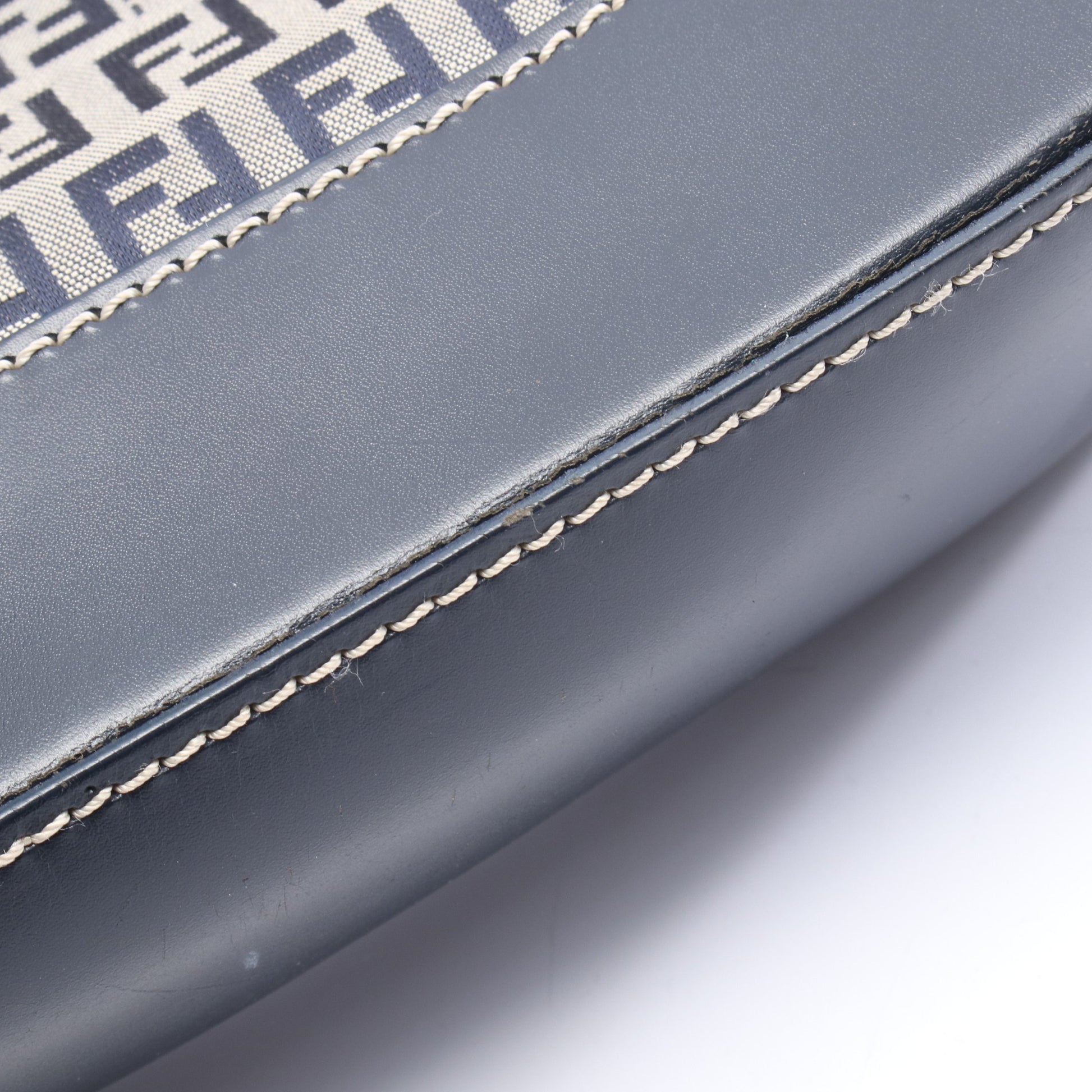 ズッキーノ ショルダーバッグ トートバッグ キャンバス レザー ネイビー グレー フェンディ バッグ FENDI