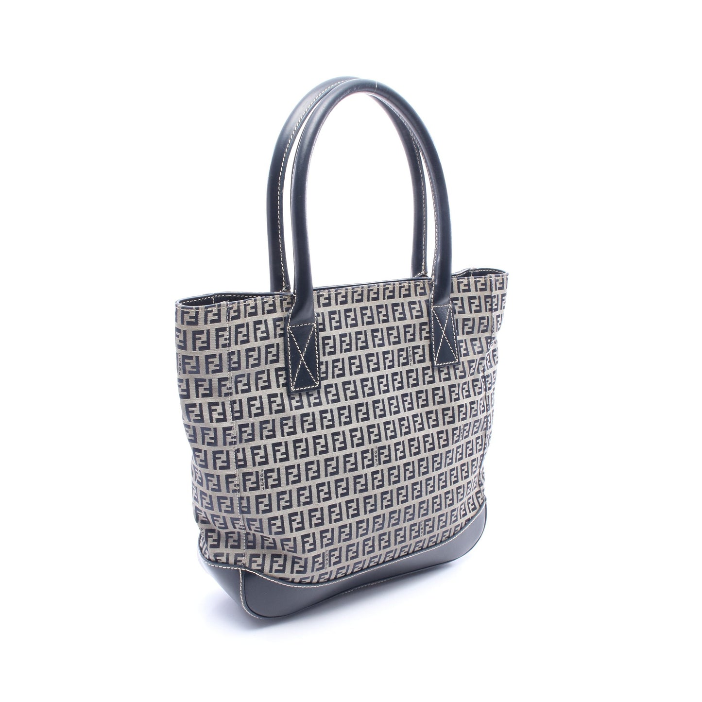 ズッキーノ ショルダーバッグ トートバッグ キャンバス レザー ネイビー グレー フェンディ バッグ FENDI