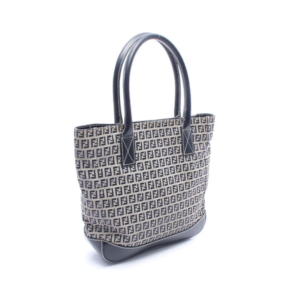 ズッキーノ ショルダーバッグ トートバッグ キャンバス レザー ネイビー グレー フェンディ バッグ FENDI