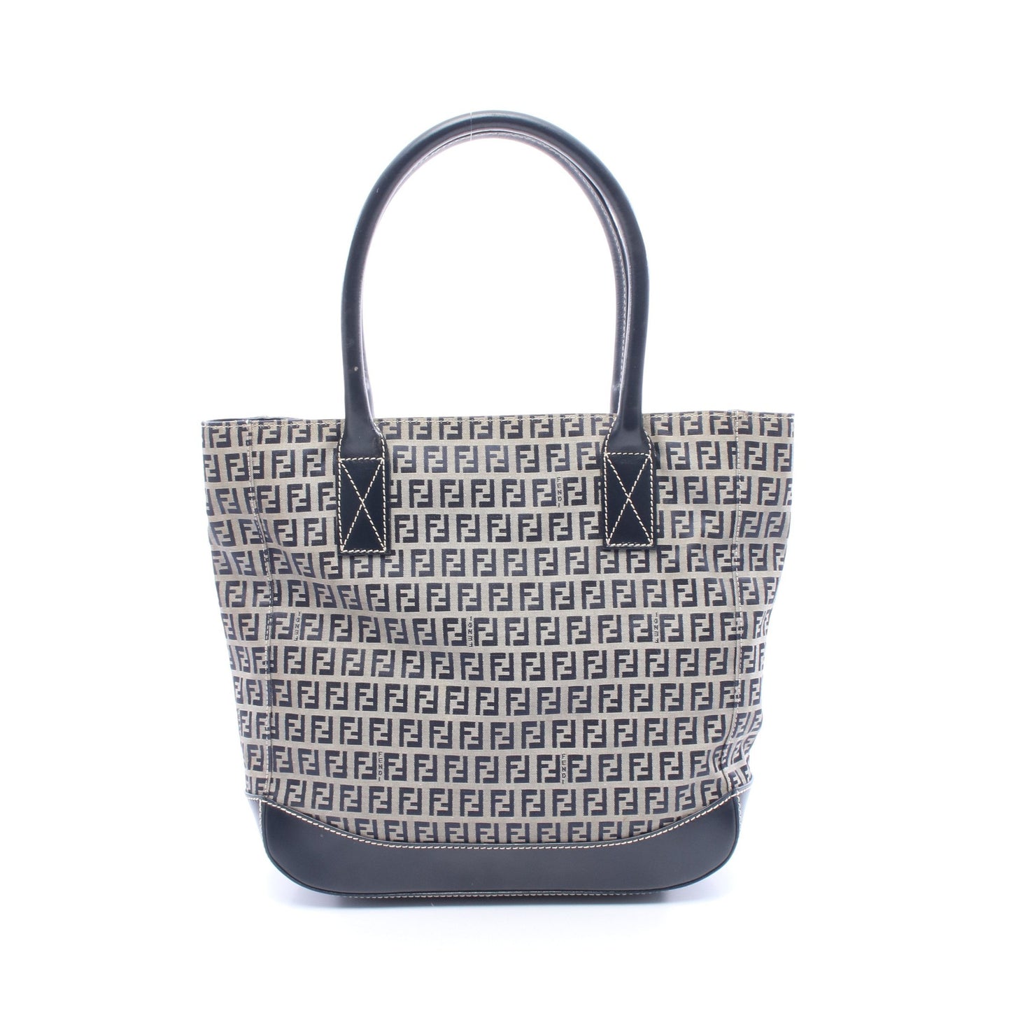 ズッキーノ ショルダーバッグ トートバッグ キャンバス レザー ネイビー グレー フェンディ バッグ FENDI
