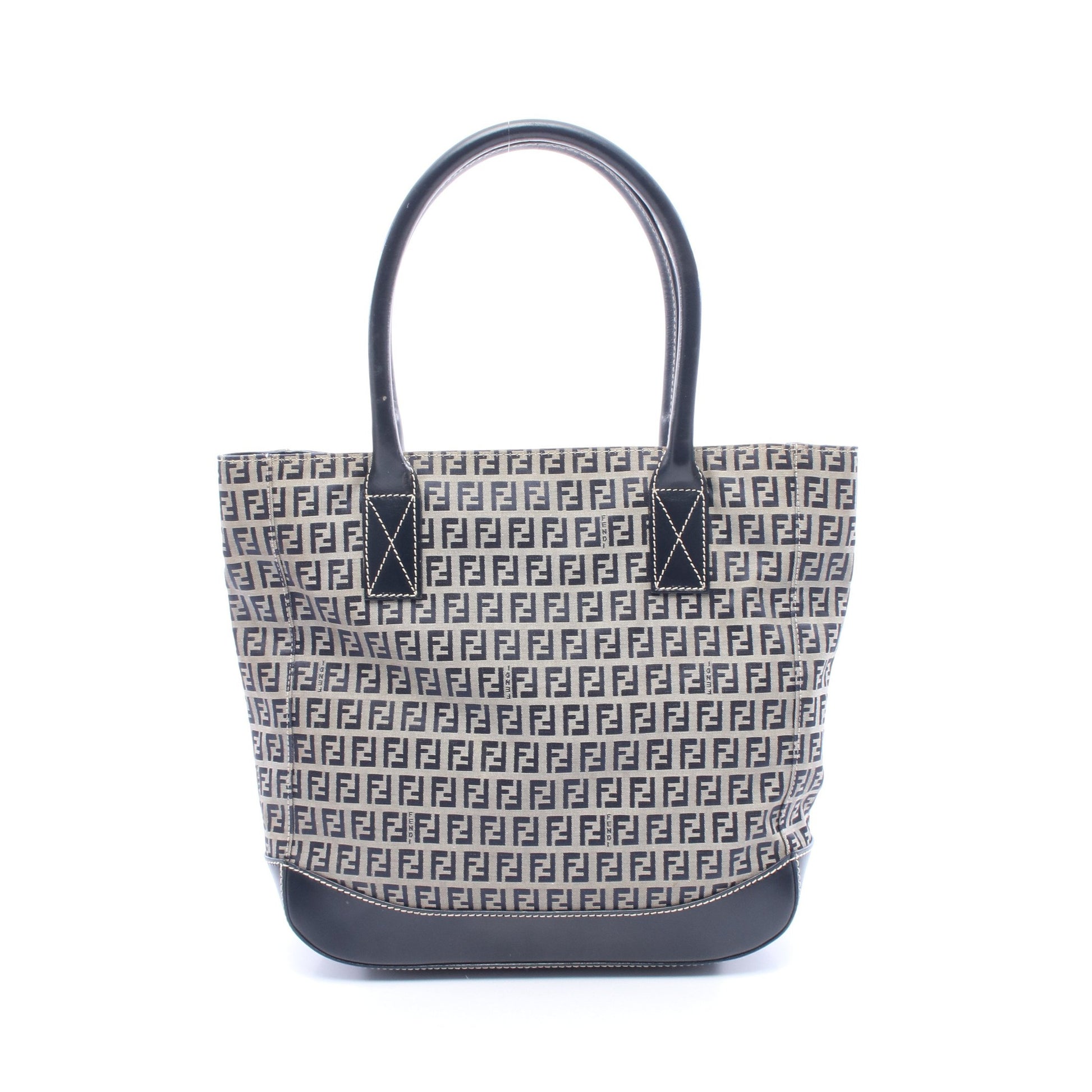 ズッキーノ ショルダーバッグ トートバッグ キャンバス レザー ネイビー グレー フェンディ バッグ FENDI