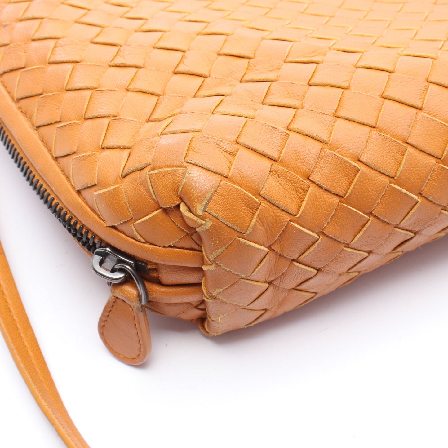 イントレチャート ショルダーバッグ レザー オレンジブラウン ボッテガヴェネタ バッグ BOTTEGA VENETA