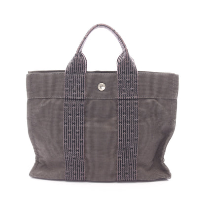 エールラインPM ハンドバッグ トートバッグ キャンバス ダークグレー シルバー金具 エルメス バッグ HERMES