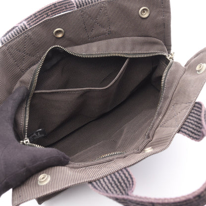 エールラインPM ハンドバッグ トートバッグ キャンバス ダークグレー シルバー金具 エルメス バッグ HERMES