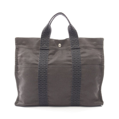エールラインMM ハンドバッグ トートバッグ ナイロンキャンバス ダークグレー シルバー金具 エルメス バッグ HERMES