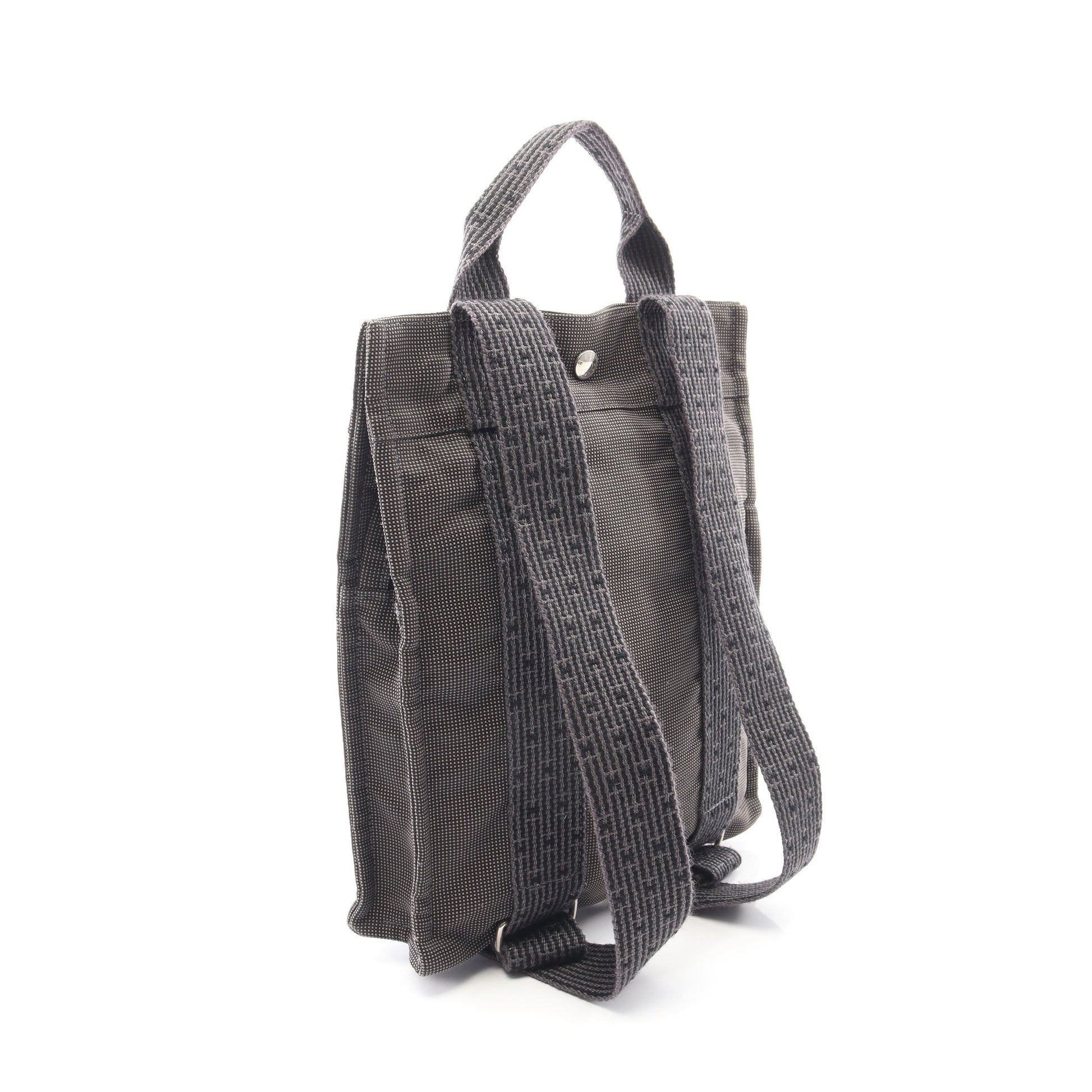 エールライン アドPM バックパック リュックサック ナイロンキャンバス ダークグレー シルバー金具 エルメス バッグ HERMES