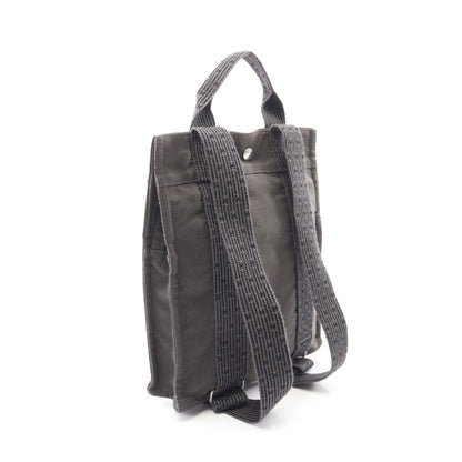エールライン アドPM バックパック リュックサック ナイロンキャンバス ダークグレー シルバー金具 エルメス バッグ HERMES