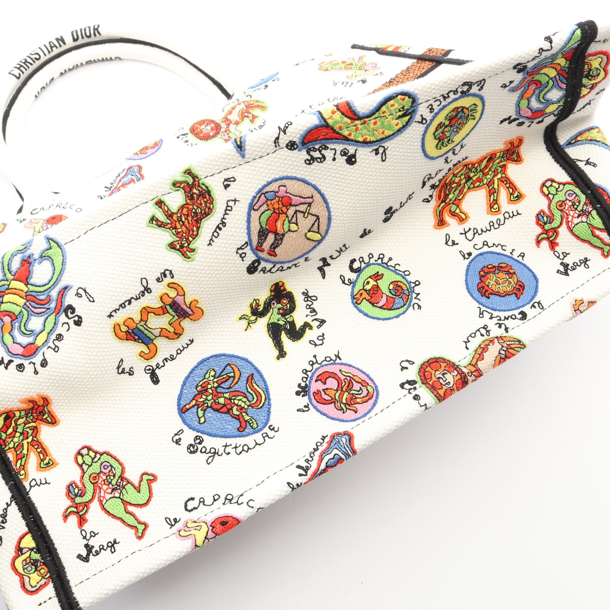 BOOK TOTE ブックトート ミディアム ニキ ド サンファル ハンドバッグ トートバッグ キャンバス ホワイト マルチカラー クリスチャンディオール バッグ Christian Dior