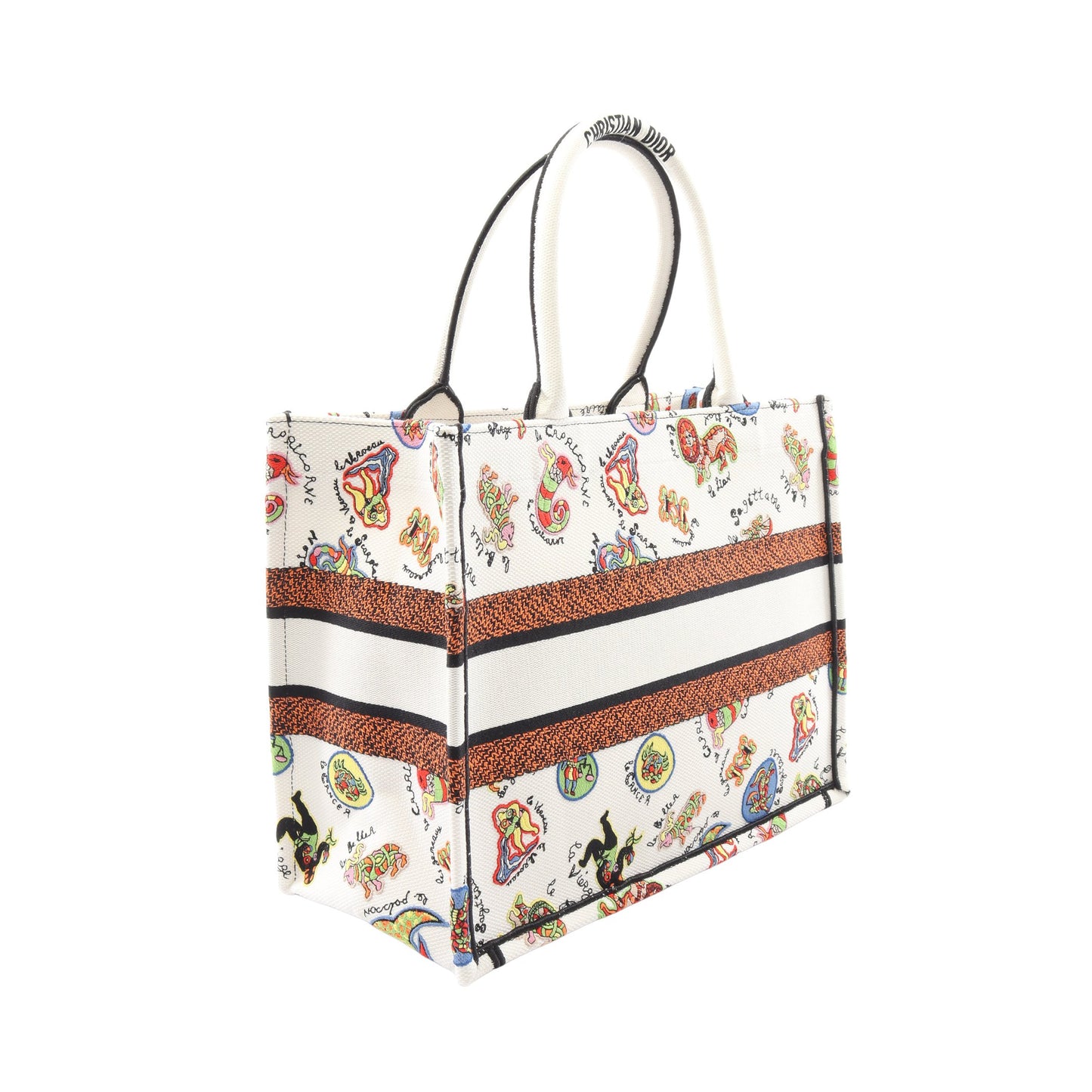 BOOK TOTE ブックトート ミディアム ニキ ド サンファル ハンドバッグ トートバッグ キャンバス ホワイト マルチカラー クリスチャンディオール バッグ Christian Dior
