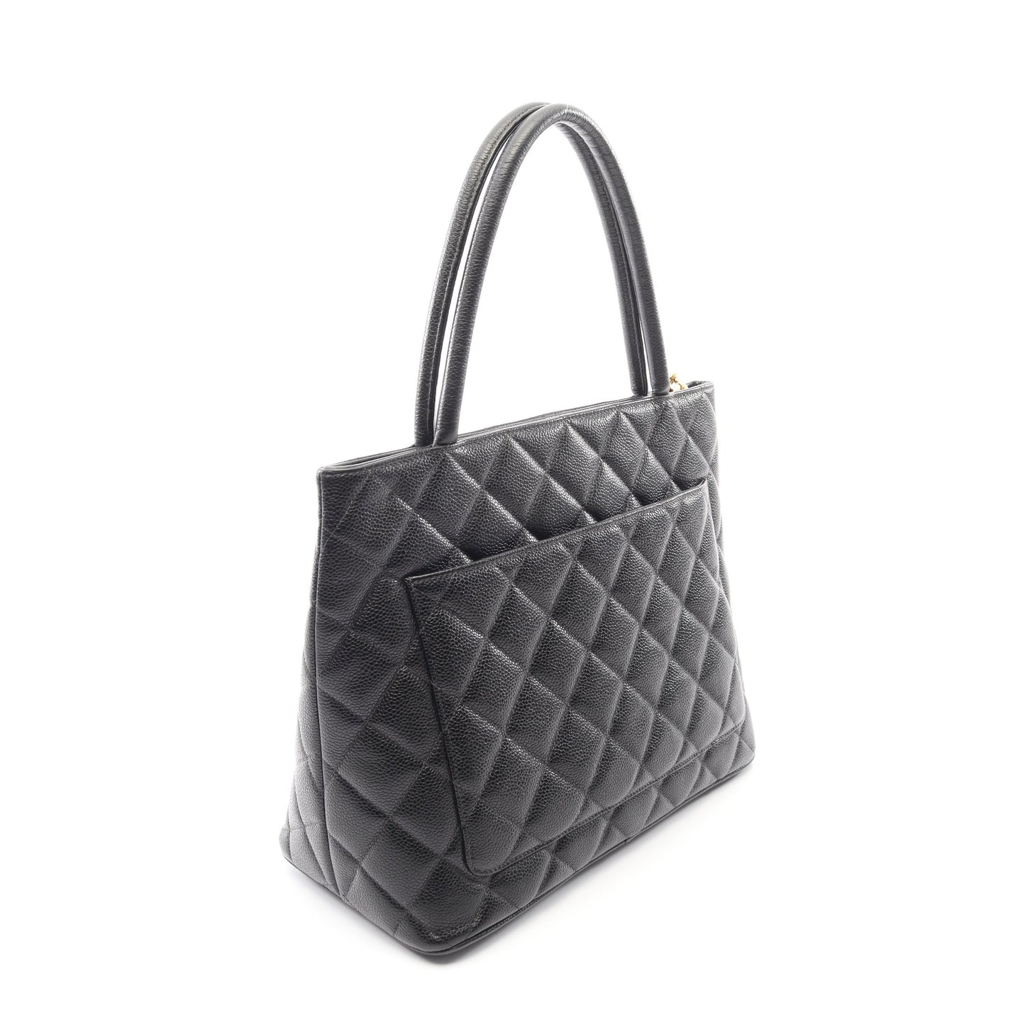 復刻トート ハンドバッグ トートバッグ キャビアスキン ブラック ゴールド金具 シャネル バッグ CHANEL