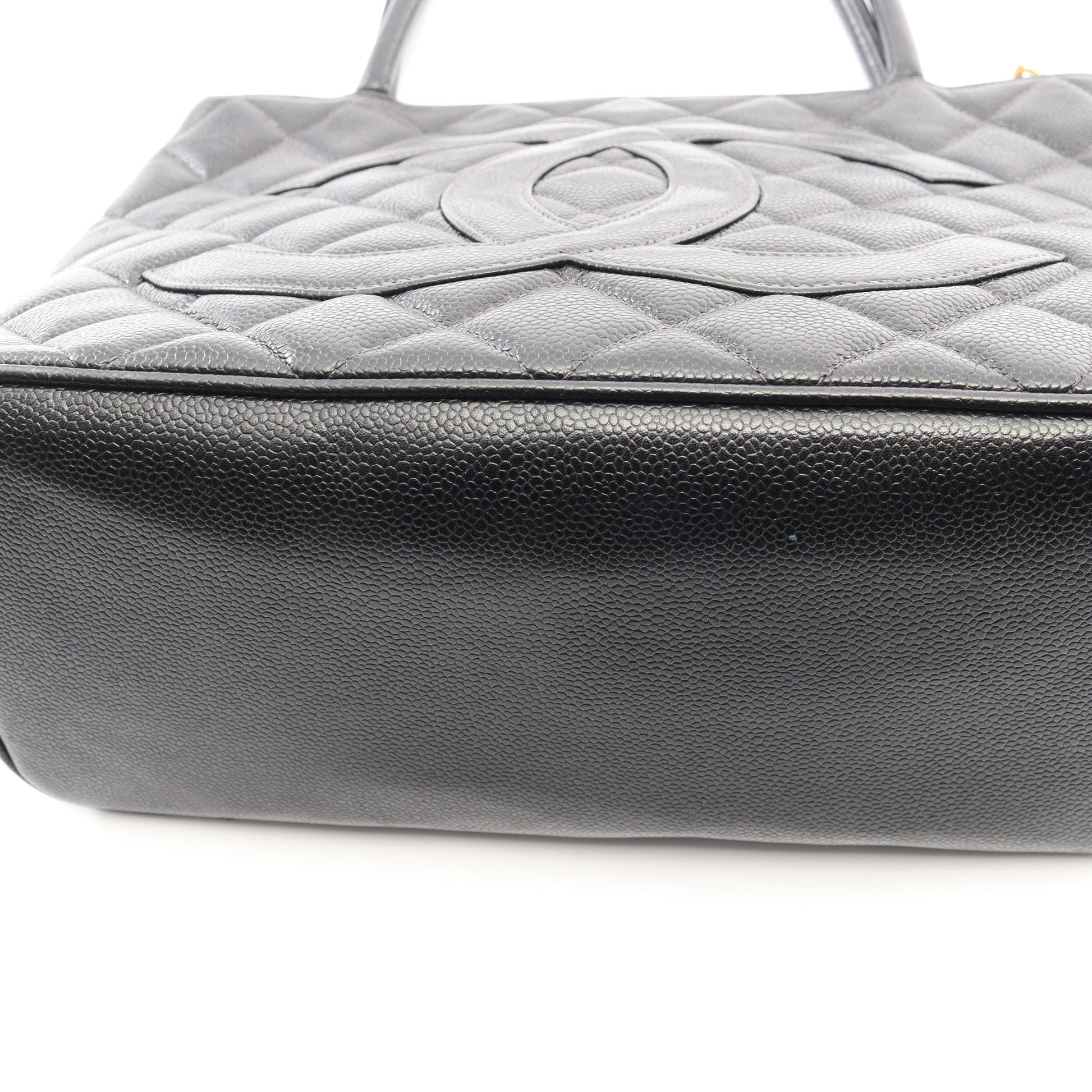 復刻トート ハンドバッグ トートバッグ キャビアスキン ブラック ゴールド金具 シャネル バッグ CHANEL