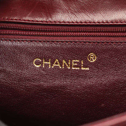 マトラッセ チェーンショルダーバッグ ラムスキン ボルドー ゴールド金具 シャネル バッグ CHANEL