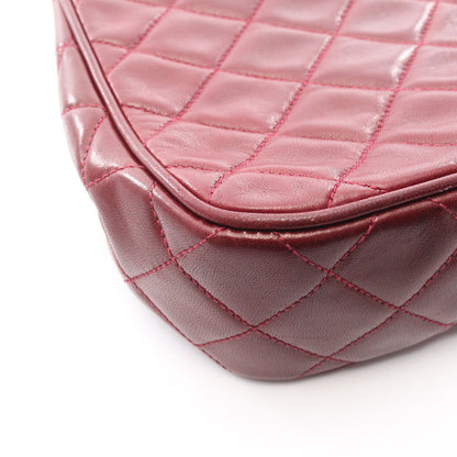 マトラッセ チェーンショルダーバッグ ラムスキン ボルドー ゴールド金具 シャネル バッグ CHANEL