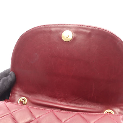 マトラッセ チェーンショルダーバッグ ラムスキン ボルドー ゴールド金具 シャネル バッグ CHANEL