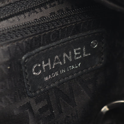 チョコバー ショルダーバッグ キャビアスキン ブラック シルバー金具 シャネル バッグ CHANEL