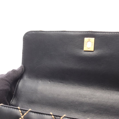 ワイルドステッチ トップハンドル ハンドバッグ レザー ブラック ゴールド金具 シャネル バッグ CHANEL