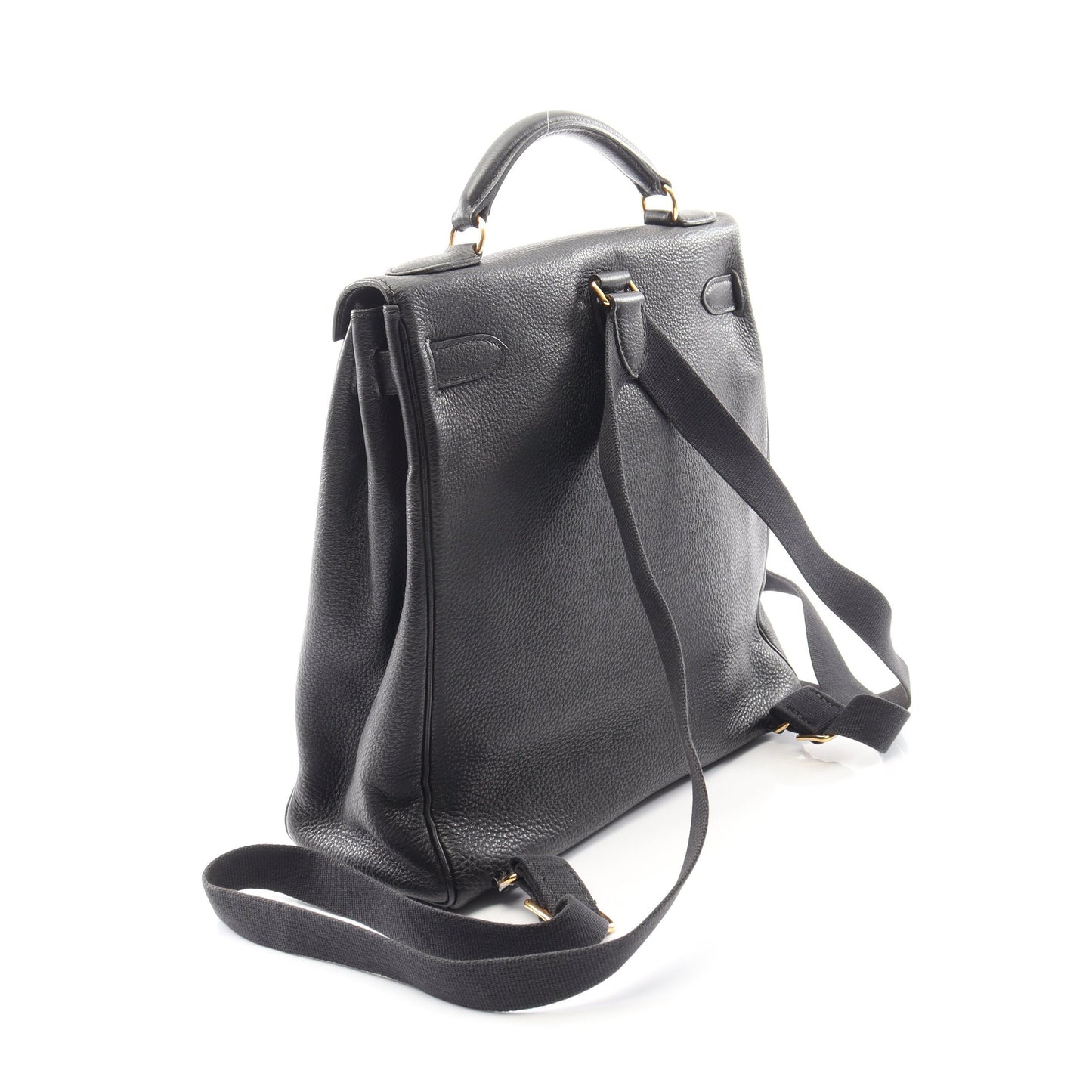 ケリーアドGM 内縫い バックパック リュックサック トゴ ブラック ゴールド金具 □A刻印 エルメス バッグ HERMES