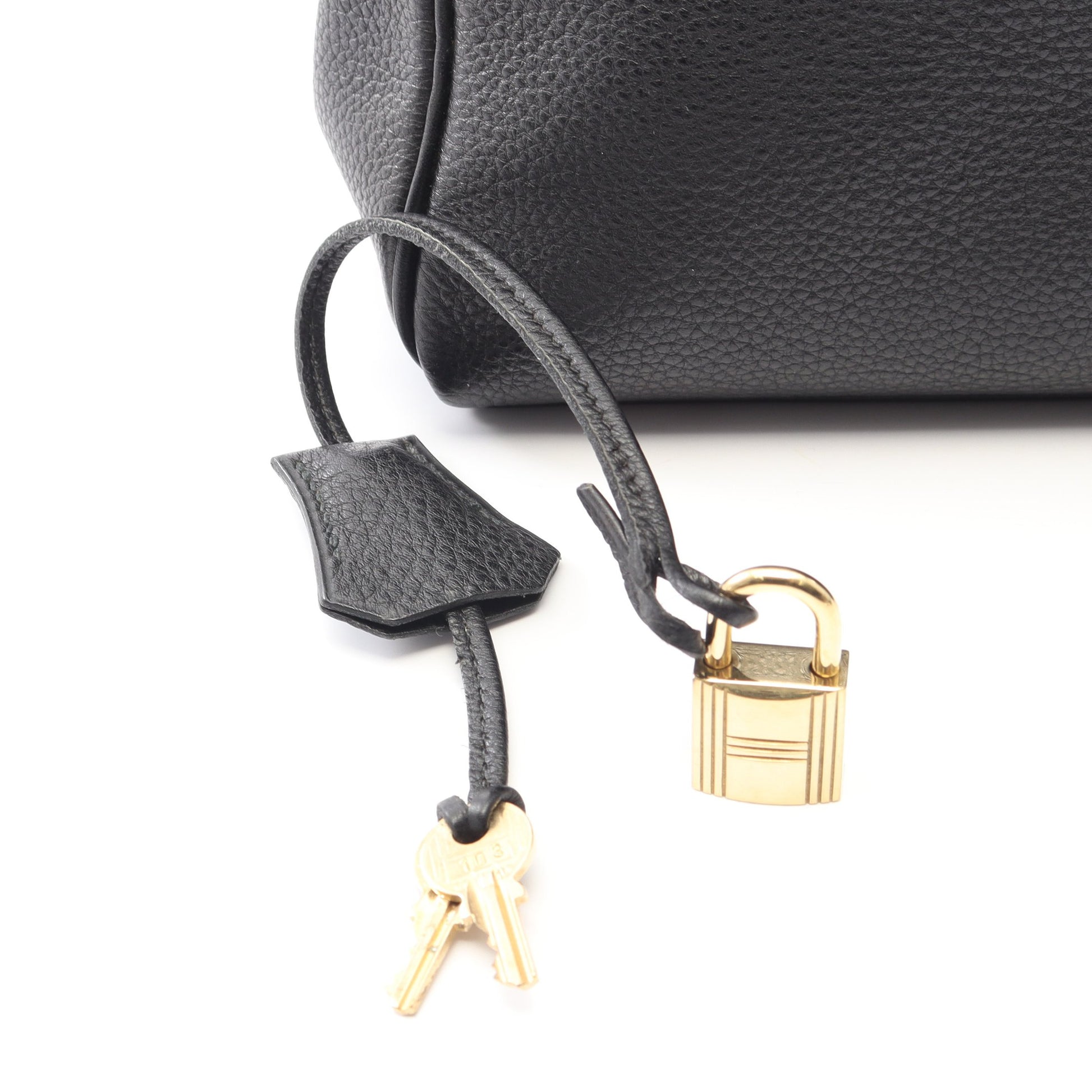 ケリーアドGM 内縫い バックパック リュックサック トゴ ブラック ゴールド金具 □A刻印 エルメス バッグ HERMES