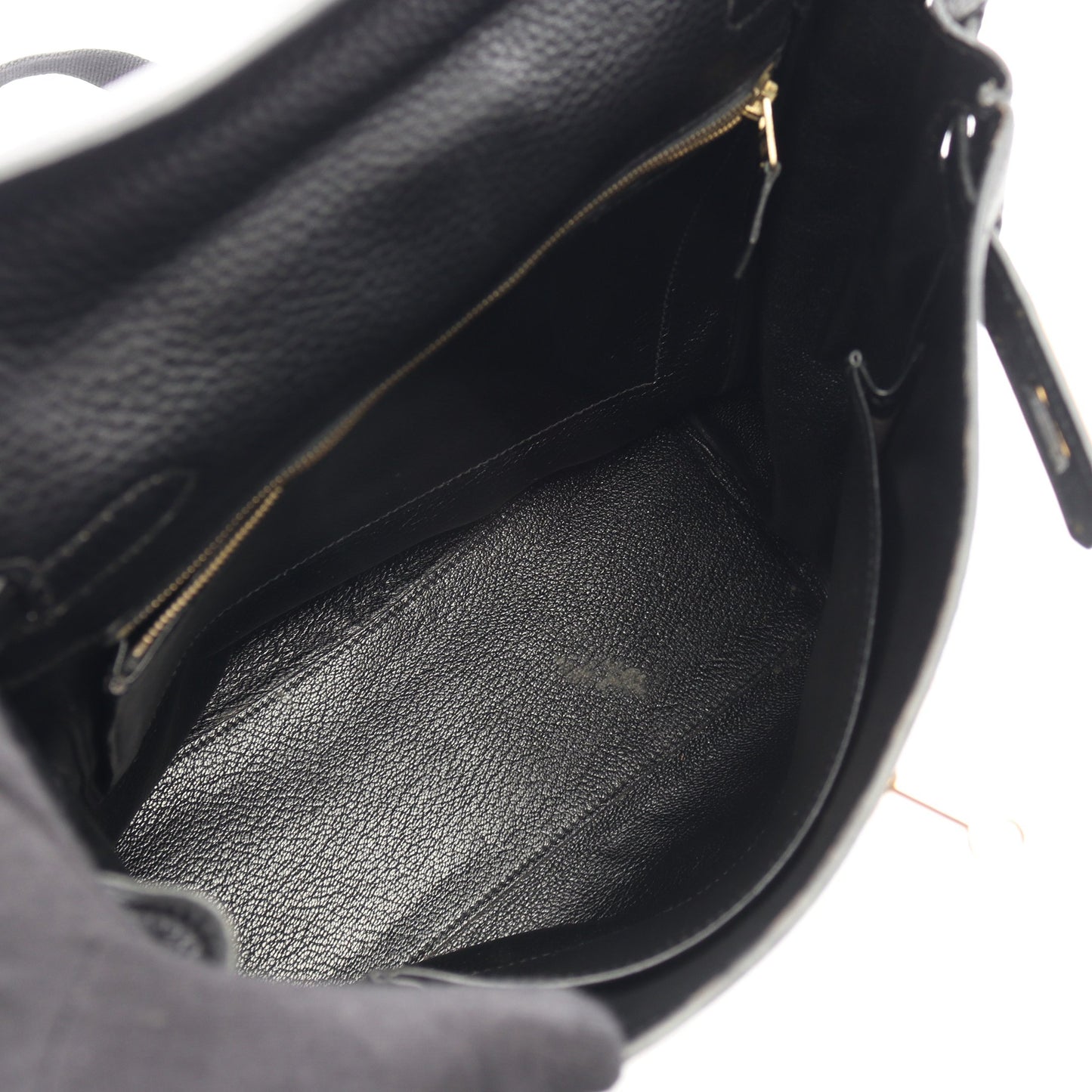 ケリーアドGM 内縫い バックパック リュックサック トゴ ブラック ゴールド金具 □A刻印 エルメス バッグ HERMES