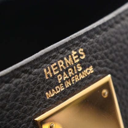 ケリーアドGM 内縫い バックパック リュックサック トゴ ブラック ゴールド金具 □A刻印 エルメス バッグ HERMES