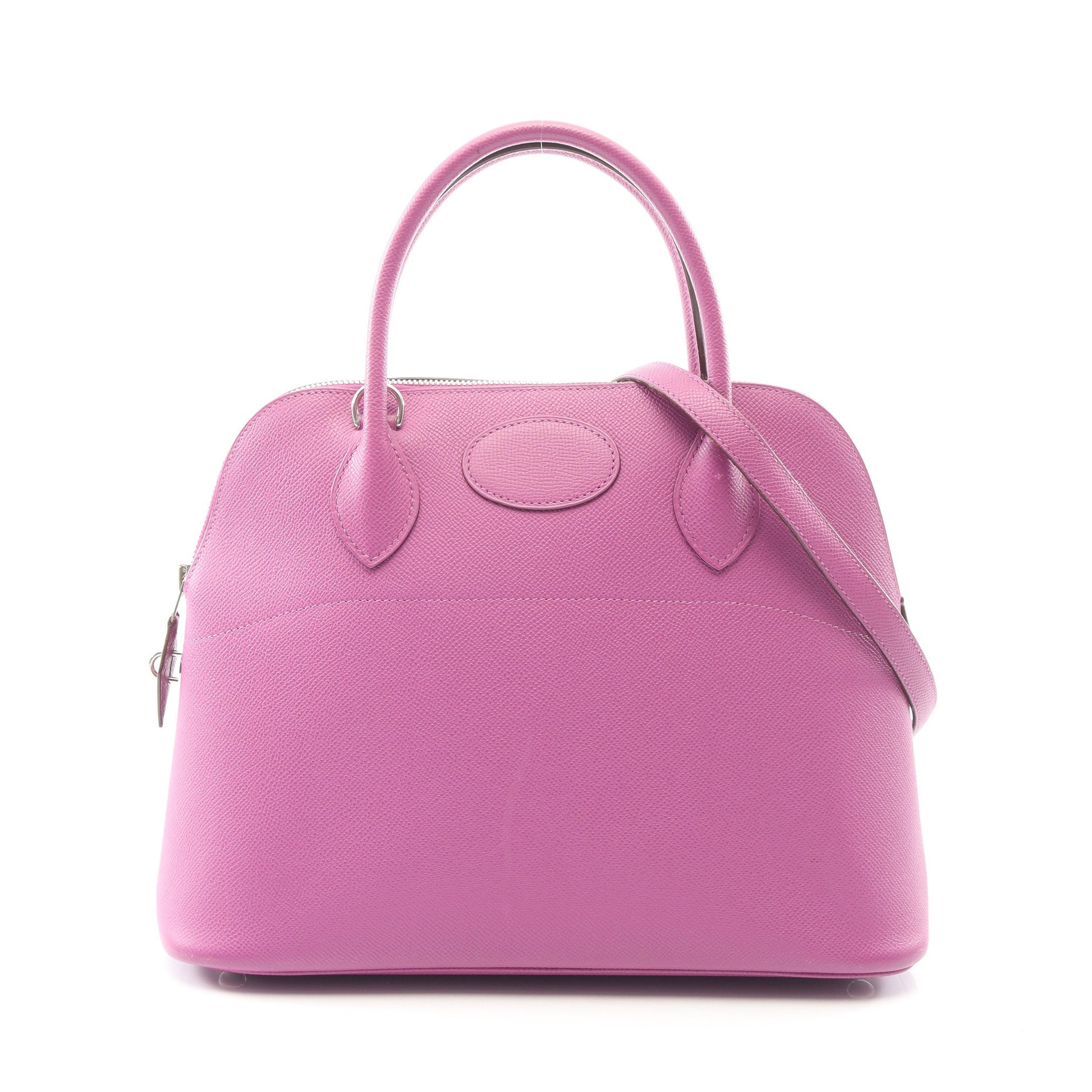 ボリード31 シクラメン 2WAY ハンドバッグ ヴォーエプソン パープル シルバー金具 □J刻印 エルメス バッグ HERMES