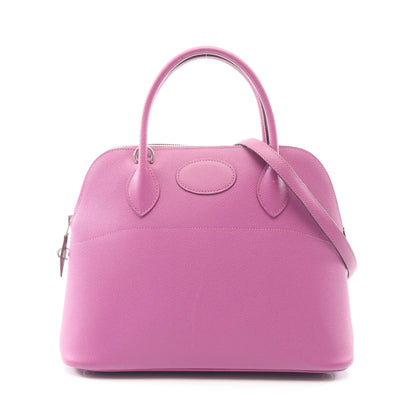 ボリード31 シクラメン 2WAY ハンドバッグ ヴォーエプソン パープル シルバー金具 □J刻印 エルメス バッグ HERMES