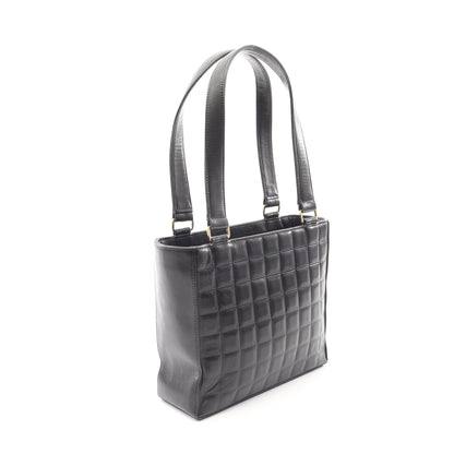 チョコバー ショルダーバッグ トートバッグ ラムスキン ブラック ゴールド金具 シャネル バッグ CHANEL