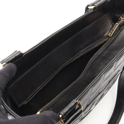 チョコバー ショルダーバッグ トートバッグ ラムスキン ブラック ゴールド金具 シャネル バッグ CHANEL