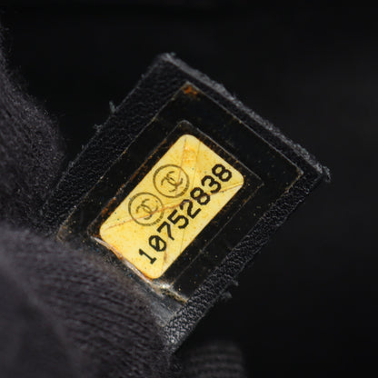ダイヤステッチ チェーンショルダーバッグ レザー ブラック シルバー金具 シャネル バッグ CHANEL