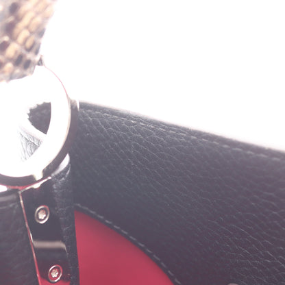 カプシーヌMM ノワール 2WAY ハンドバッグ レザー パイソン ブラック ルイヴィトン バッグ LOUIS VUITTON