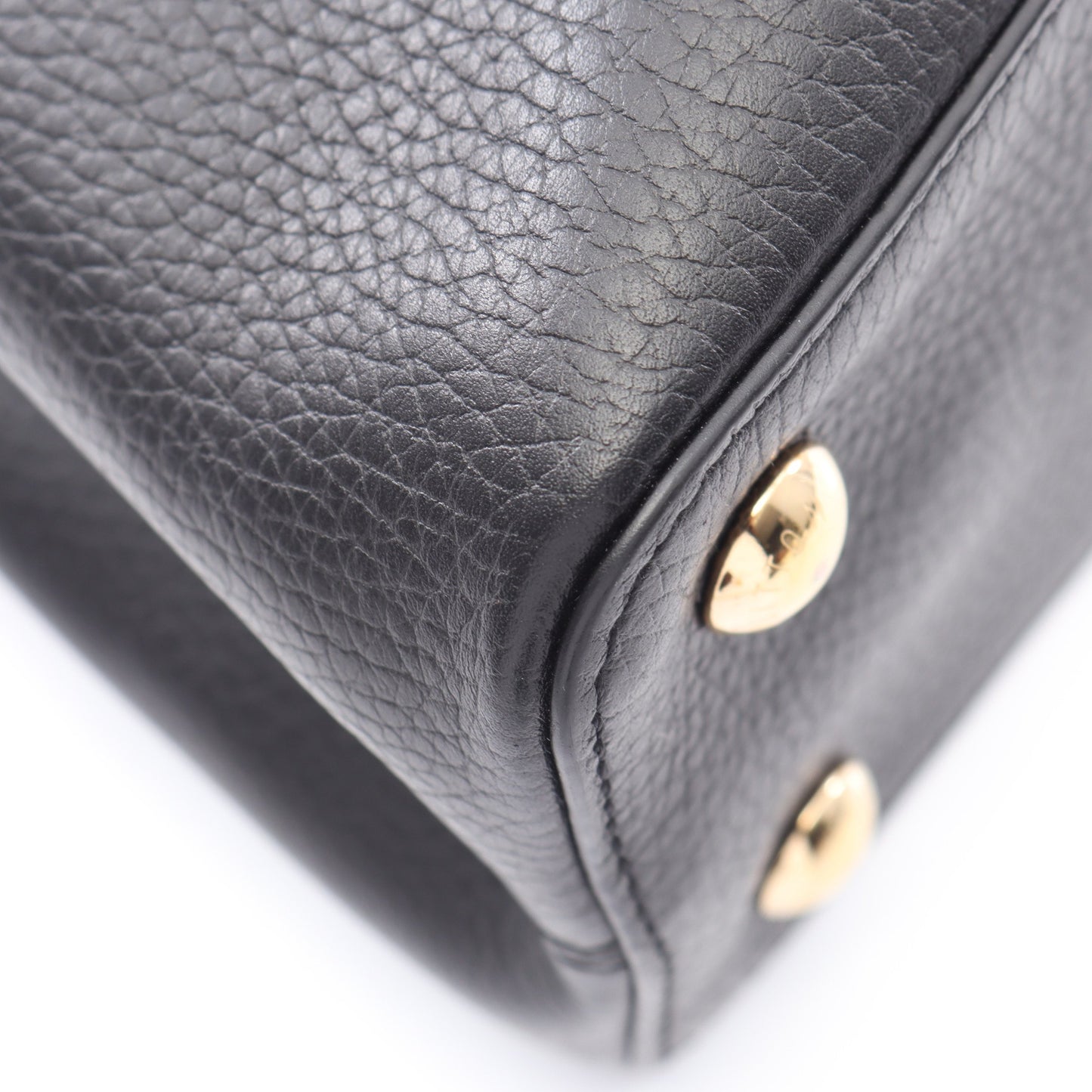 カプシーヌMM 2WAY ハンドバッグ レザー ブラック ピンクベージュ ルイヴィトン バッグ LOUIS VUITTON