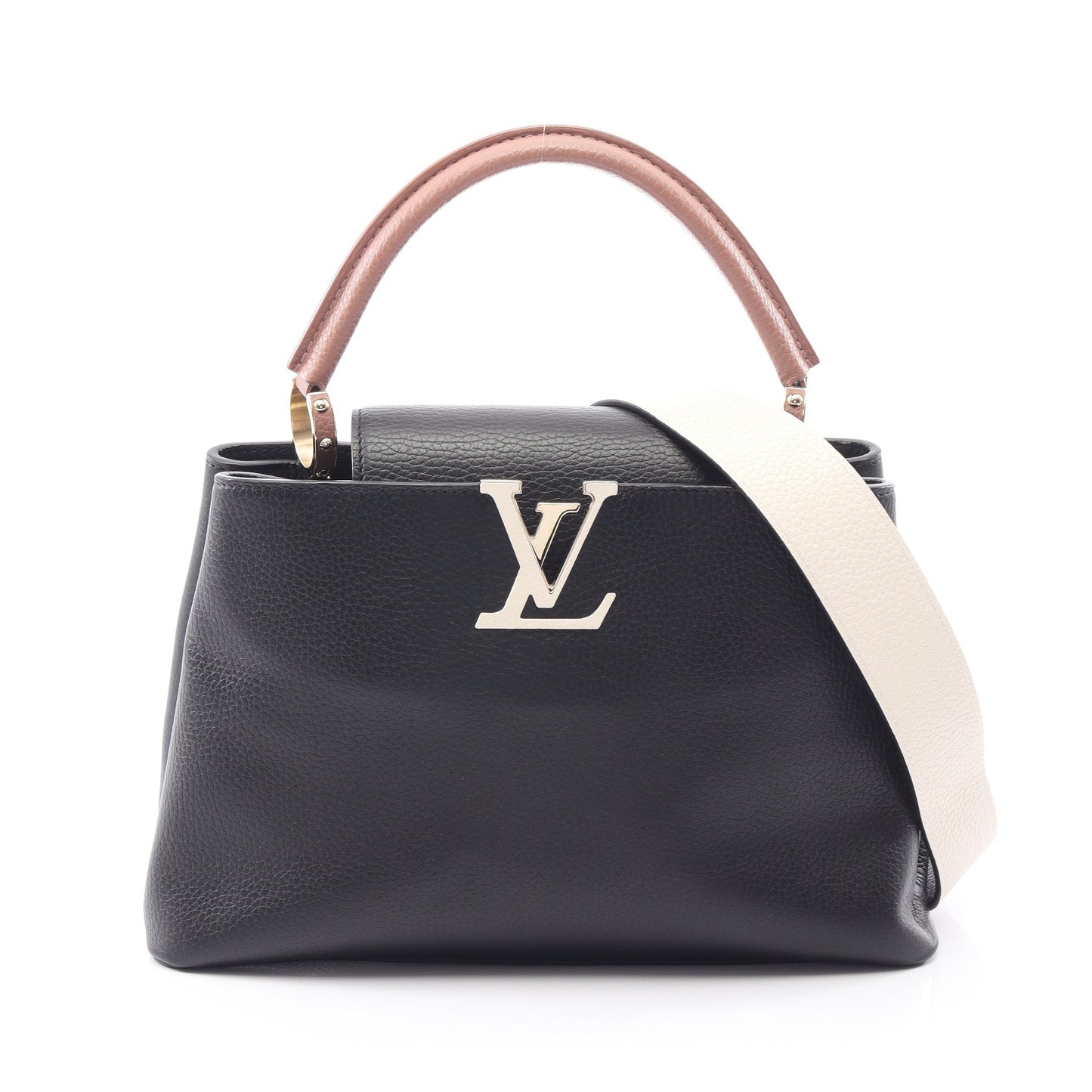 カプシーヌMM 2WAY ハンドバッグ レザー ブラック ピンクベージュ ルイヴィトン バッグ LOUIS VUITTON