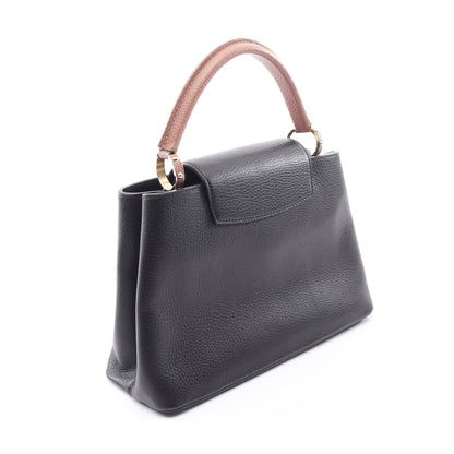 カプシーヌMM 2WAY ハンドバッグ レザー ブラック ピンクベージュ ルイヴィトン バッグ LOUIS VUITTON