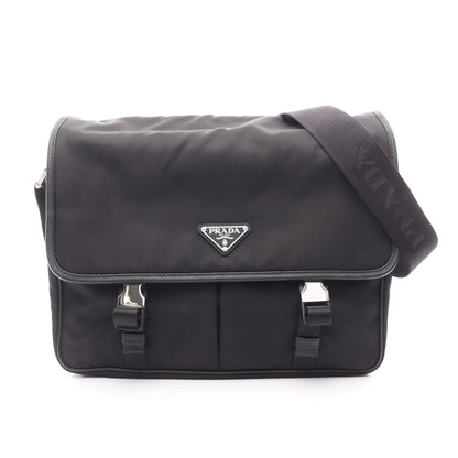 メッセンジャーバッグ ショルダーバッグ ナイロン サフィアーノレザー ブラック プラダ バッグ PRADA