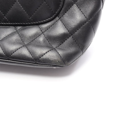 カンボンライン ミディアム ハンドバッグ トートバッグ レザー ブラック シルバー金具 シャネル バッグ CHANEL