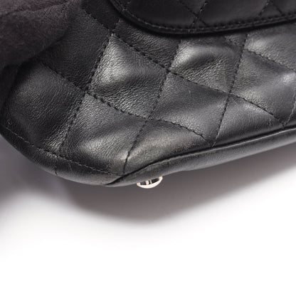 カンボンライン ミディアム ハンドバッグ トートバッグ レザー ブラック シルバー金具 シャネル バッグ CHANEL