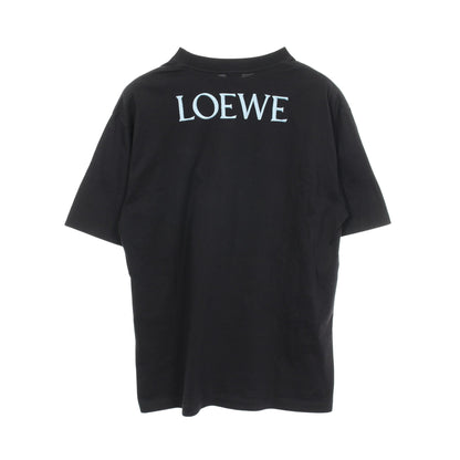 ブルーベル 刺繍 半袖Tシャツ コットン ブラック ライトブルー ライトグリーン ロエベ トップス LOEWE