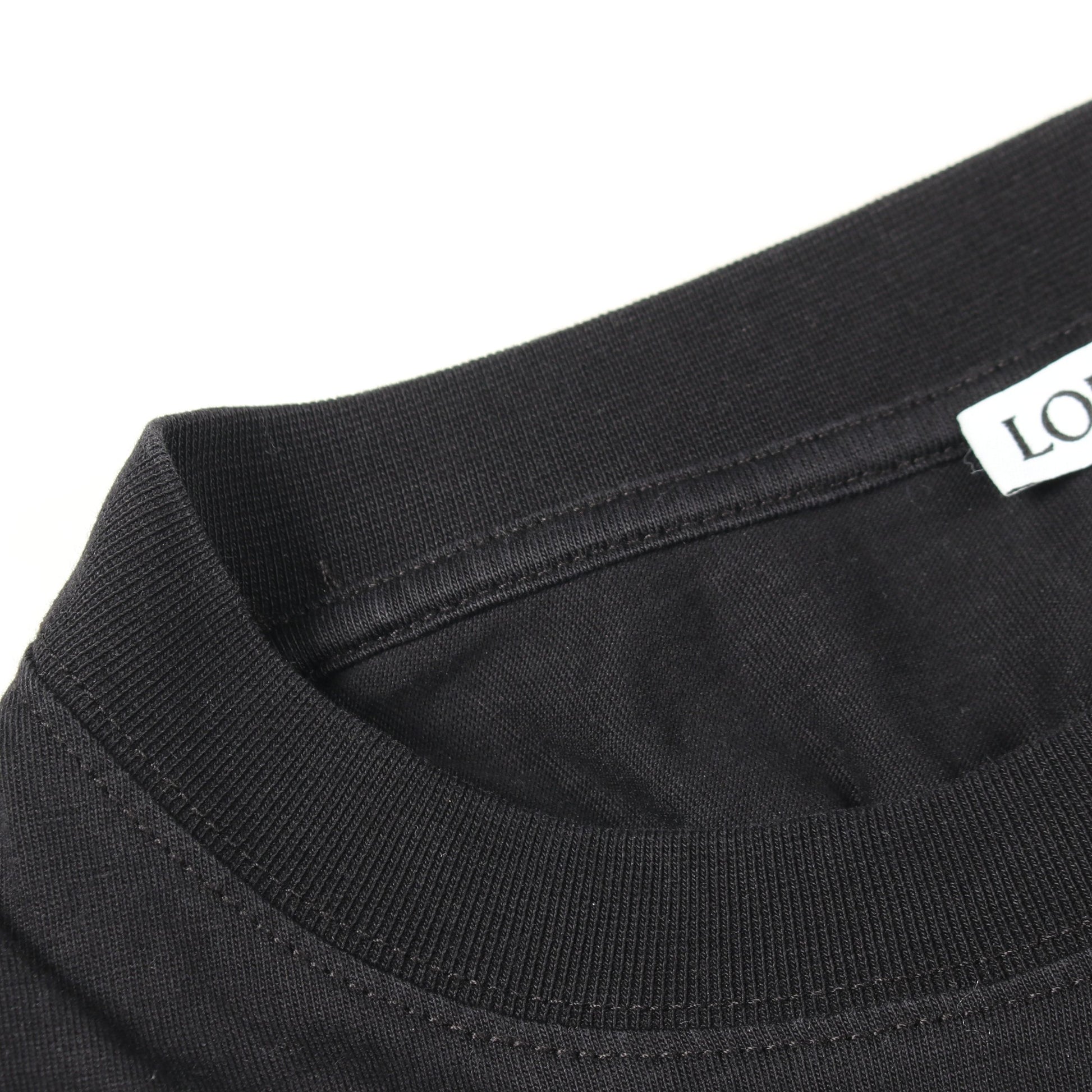 ブルーベル 刺繍 半袖Tシャツ コットン ブラック ライトブルー ライトグリーン ロエベ トップス LOEWE