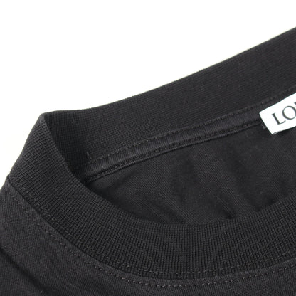ブルーベル 刺繍 半袖Tシャツ コットン ブラック ライトブルー ライトグリーン ロエベ トップス LOEWE