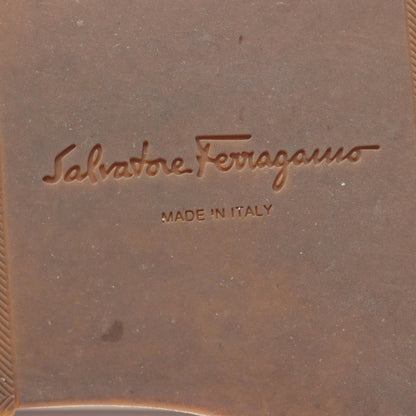 ガンチーニ クロコ型押し スニーカー レザー ホワイト ピンクベージュ サルヴァトーレフェラガモ シューズ Salvatore Ferragamo