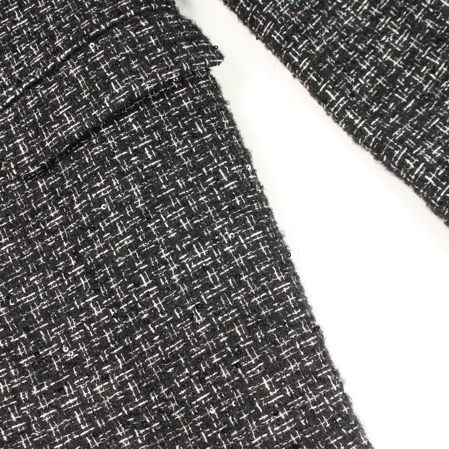 ツイード スパンコール ジャケット ブラック サンローランパリ アウター SAINT LAURENT PARIS
