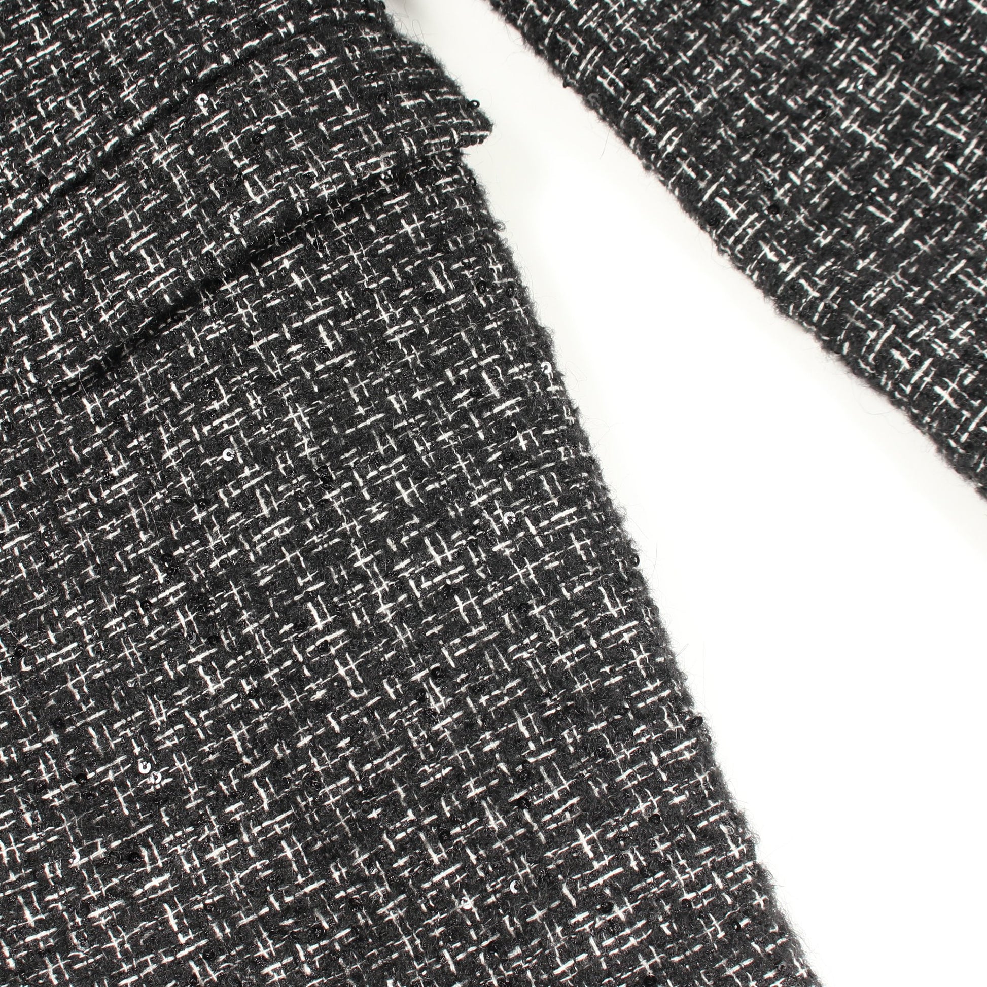 ツイード スパンコール ジャケット ブラック サンローランパリ アウター SAINT LAURENT PARIS