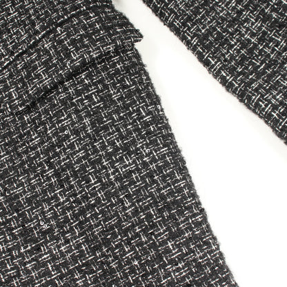 ツイード スパンコール ジャケット ブラック サンローランパリ アウター SAINT LAURENT PARIS
