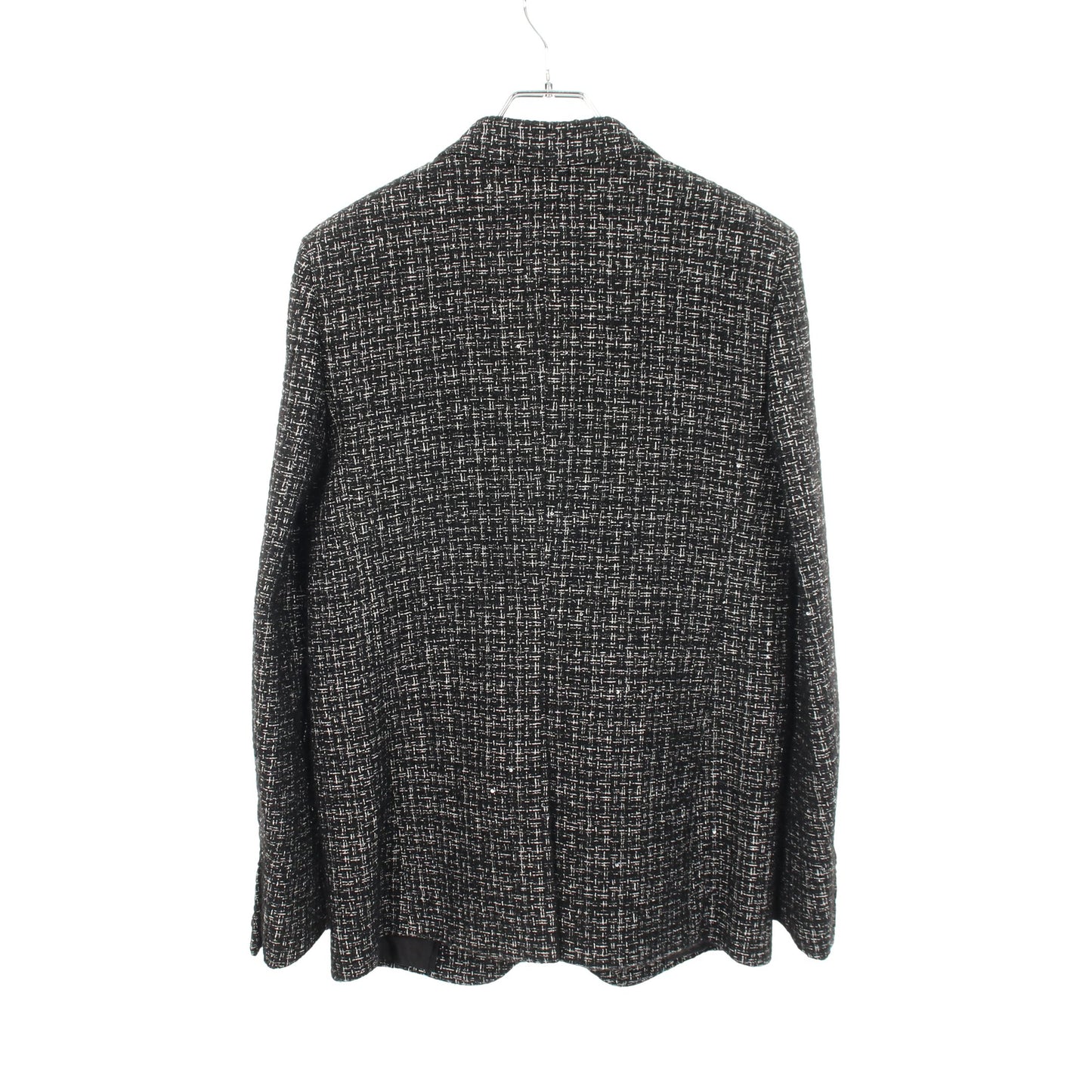 ツイード スパンコール ジャケット ブラック サンローランパリ アウター SAINT LAURENT PARIS